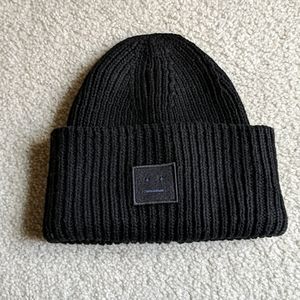 Acne Pansy Ribbed Beanie